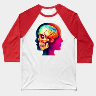 Beauty With Brain Colorful Baseball T-Shirt